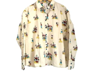 Disney Parks Mickey & Friends Print Long Sleeve Button Up Shirt Shacket SIZE 3X - Picture 1 of 17
