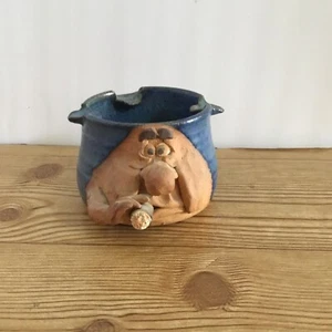 Handmade Cigar Ashtray With Face - Picture 1 of 4