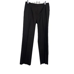 Max Mara Dress Pants Womens 10 Wool Blend Straight Leg Brown Flat Front - Picture 1 of 8