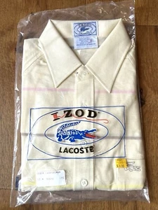 IZOD LACOSTE 1960s Polo Mens M Pull Over Short Sleeve Striped NEW OLD STOCK - Picture 1 of 5
