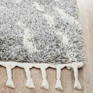 Monreale Beni Tribal Ivory Silver Modern Rug Runner - 3 Sizes **FREE DELIVERY** - Bild 1 von 25
