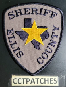 ELLIS COUNTY, TEXAS SHERIFF NAVY BLUE BORDER SHOULDER PATCH TX - Picture 1 of 2