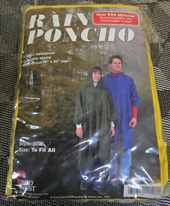 MidWest Unisex Yellow Waterproof Rain Poncho; 50"x80" One Size; Durable Seams - Picture 1 of 2