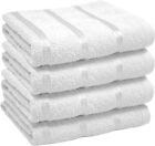 White Hand Towels Hotel Quality Hand Wash Towel Quick Dry Large 4 Pack Soft Hair