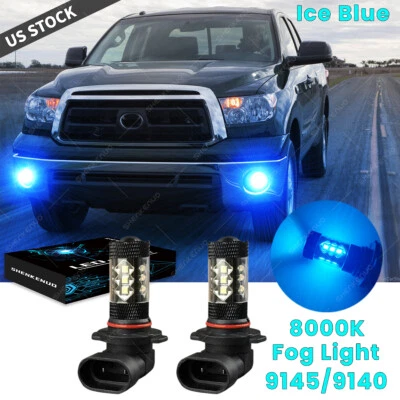 8000K For Toyota Tundra 2007-2013 - 2x 9145 H10 LED Fog Driving Light Bulbs Blue - Image 1 of 4