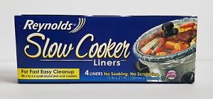 Reynolds Slow Cooker Liners 4ct Fits 3-6.5 Qt Round & Oval Cookers NEW