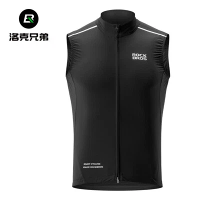ROCKBROS Windproof MTB Bike Vest Bicycle Breathable Sleeveless Short Jersey - Image 1 of 4