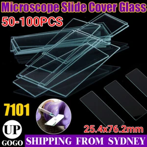50-100PCS Blank Microscope Slides Coverslips Cover Glass Observe Specimen 7101 - Picture 1 of 13