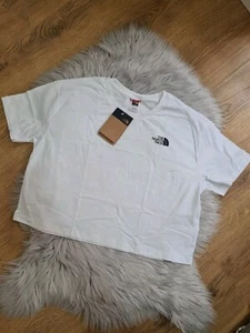 The North Face Womens White Crop Top Size L Brand New - Picture 1 of 4