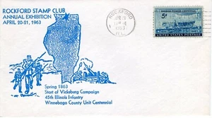 START OF VICKSBURG CAMPAIGN, ROCKFORD, IL 1963 FDC13557 - Picture 1 of 1