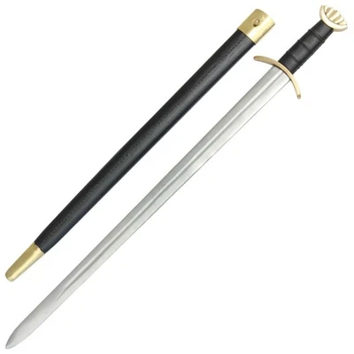 Medieval Noble Savage Brass Viking Battle War Sword Collectible Replica 40.50" - Image 1 of 4