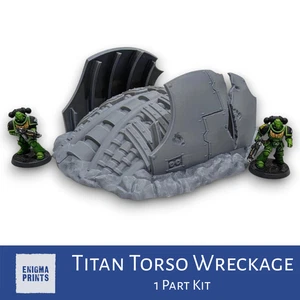 Titan Torso Wreckage | Plains of Tursk | Terrain Scenery for Tabletop Wargaming - Picture 1 of 7