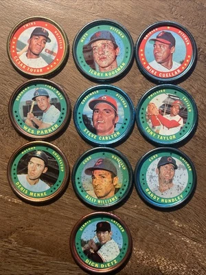 1971 TOPPS BASEBALL COIN LOT OF 10 - Good Condition - Carlton, Williams And More - Image 1 of 4