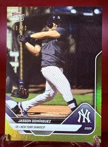 2025 Topps Now Road to Opening Day Jasson Dominguez #OD-24 Gold Foil Yankees /50 - Foto 1 di 2