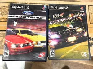 Ford Mustang Corvette PS2 Complete PlayStation 2 Sony Racing Video Game - Picture 1 of 4