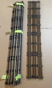 Vintage O Scale Lionel 40” Straight Hobby Toy Train Layout Track 9 Piece Set - Picture 1 of 9