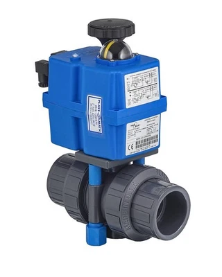 PLAST-O-MATIC EBVB1-1-075EPT-CP 3/4" CPVC 2-WAY ELECT ACTUATED BALL VALVE *NDA* - Image 1 of 4