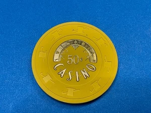 $.50————-SWINOMISH————-ANACORTES WASHINGTON CASINO  CHIP————-Z-3631 - Picture 1 of 3