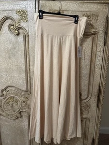 Maxi gonna donna LuLaRoe cotone taglia large giallo chiaro elastica spandex nuova con etichetta - Foto 1 di 5