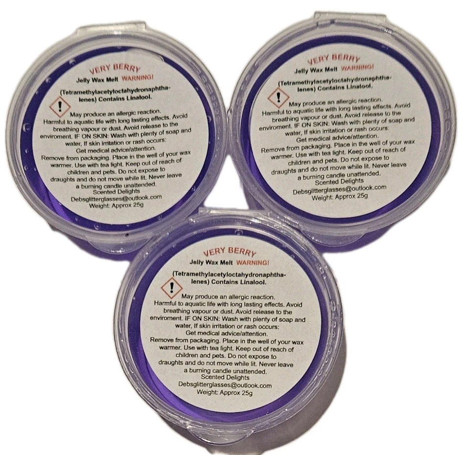 3x Very Berry - Gel Wax Melts - HIGHLY SCENTED - Jelly Wax Melts - Image 1 of 1