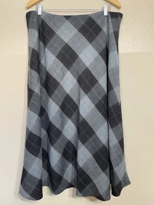 Jones Wear Falda Completa a Cuadros Elástica Mujer en Gris y Azul Talla 14 - Imagen 1 de 7