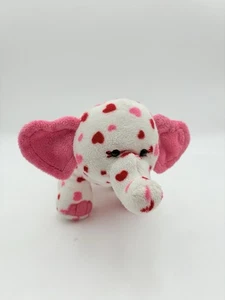 Webkinz Love Plush Elephant Pink Hearts Eluvant retired No Code Tags Virtual Pet - Picture 1 of 7