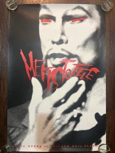 Poster Vintage Originale Lyric Opera Of Chicago Mefistafeles 35,75”x24” 1998 - Foto 1 di 3