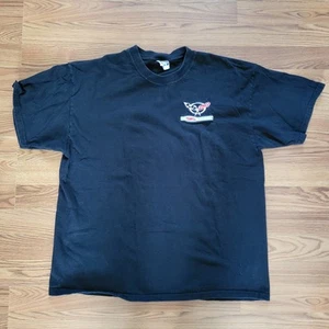 Corvette Racing Z06 Embroidered Hanes Beefy T-Shirt Black Official Licensed XL - Picture 1 of 6