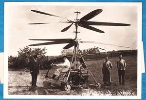 vintage photo early Baumgaertel helicopter Germany 1911 Hubschrauber foto - Picture 1 of 2