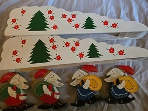 Juego de 2 pistas de esquí vintage House of Lloyd Santa Navidad 1995 sin caja - Imagen 1 de 3