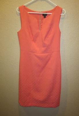 Женское однотонное мандариновое платье-футляр Worthington без рукавов с подкладкой размер 8 - Изображение 1 из 4