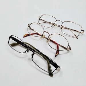 NO TARIFF Gucci Eyeglass Frame 3 set Gold Metal 1638231 - Picture 1 of 10