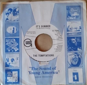THE TEMPTATIONS WHITE LABEL PROMO 7" IT'S SUMMER GORDY MOTOWN 1971  - Bild 1 von 1