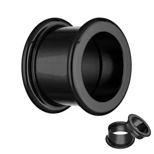 Treuheld® - Flesh Tunnel - Titan - Extra Lang - Schwarz (4955) - Picture 1 of 65