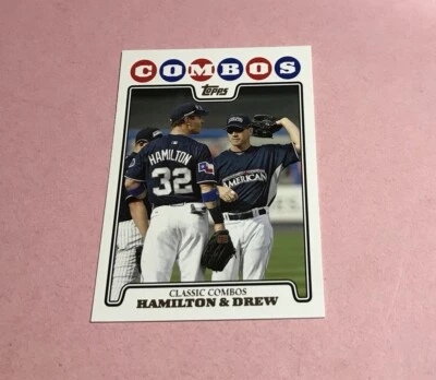 Josh Hamilton & J.D. Drew 2008 Topps Update AL “Classic Combos” #UH112 - Image 1 of 2