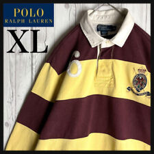 [Difícil de encontrar] Camisa de rugby Polo Ralph Lauren años 90 con hermoso logotipo bordado