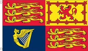 ROYAL STANDARD FLAGGE 90 cm x 60 cm KRÖNUNG KING CHARLES QUEEN ELIZABETH 3x2 Fuß - Bild 1 von 1