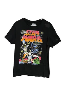 De colección Star Wars Luke Skywalker Batallas Darth Vader! Camiseta Star Dual Talla Med - Imagen 1 de 4