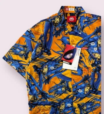 Vintage Mens Echo Marvel X-Men Hip Hop Button Up Shirt Size XL NWT Pinkman - Image 1 of 4