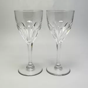 St Louis Crystal Bristol Borgogna Vino Taglio Pannelli Francia 7in Set 2pz - Foto 1 di 9