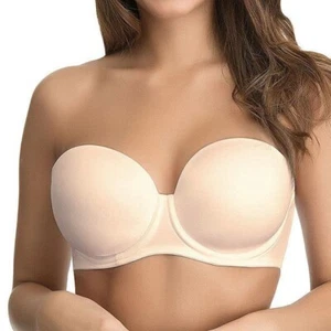 Most Sizes 34 36 38 B C D Sexy Cleavage Underwire STRAPLESS MULTI-WAY BRA - Picture 1 of 10