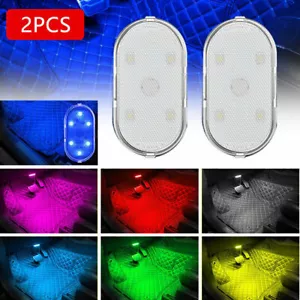 2 szt. Oświetlenie wewnętrzne samochodu LED Touch Light Akumulator USB Ambient Light - Zdjęcie 1 z 11
