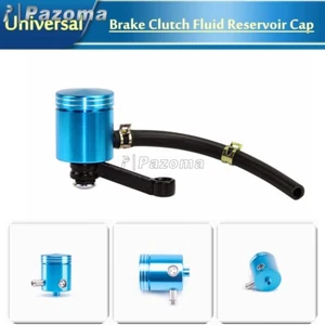 Motorbike Front Brake Fluid Reservoir Clutch Tank Cylinder Master Oil Cup Blue - Picture 1 of 10