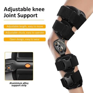 Knieschiene mit Gelenk Knieorthese Kniestütze Kniebandage verstellbare Schiene - Bild 1 von 12