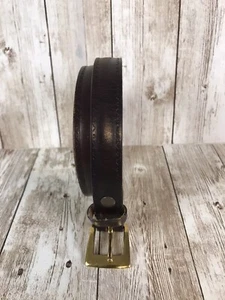 "Cinturón de cuero marrón intercambiable Newport para hombre 38 hebilla de latón de 0,75"" de ancho" - Imagen 1 de 11