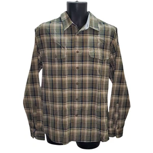 Dockers Hemd Herren Large grün kariert Freizeit Button Down Grunge Gorpcore - Bild 1 von 7