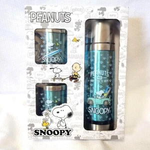 Snoopy Stainless Steel Bottle Cup Set Peanuts - Picture 1 of 4