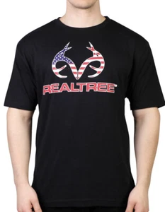 REALTREE® by UA Herren T-Shirt kurzärmelig Americana Midnight schwarz XL Neu mit Etikett - Bild 1 von 2