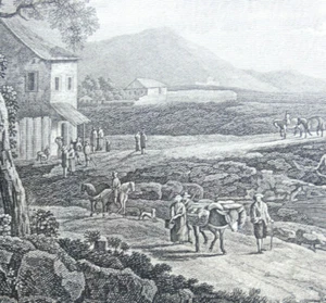 SOLEURE in SWISS View of the surroundings Rare antique landscape engraving BRAND 18th century - Picture 1 of 11