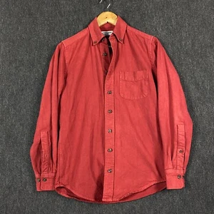 American Apparel Mens XS Long Sleeve Button Down Shirt Rust Heavy Twill Pocket - Picture 1 of 13